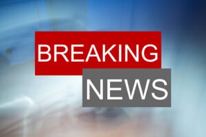 Symbol image: The words Breaking News on an abstract background